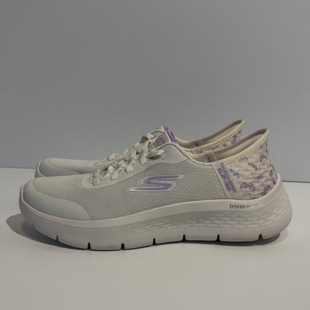 Skechers Go Walk Flex Eva Slip Ins Women’s White Shoes 124823 Size 7.5 Comfort